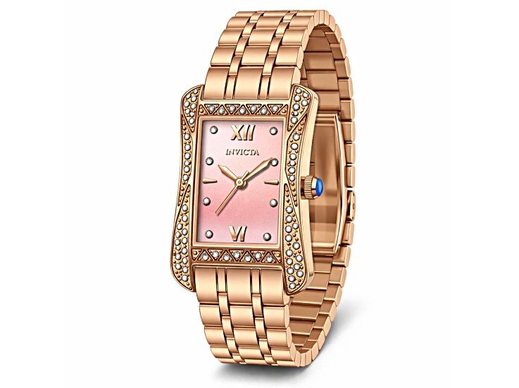 Invicta Women's Wildflower 26mm Pink Dial Stainless Steel Bracelet Quartz Watch