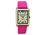 Locman Classic 44mm Pink Silicone Strap Mother Of Pearl Dial Quartz Watch