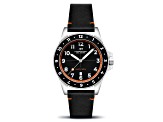 Dominatore Del Mare Bandiera Black Dial White Bezel Black Stainless Steel Band Japan Quartz Watch