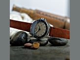 Dominatore Del Mare Bandiera Cream Dial White Bezel Tan Stainless Steel Band Japan Quartz Watch