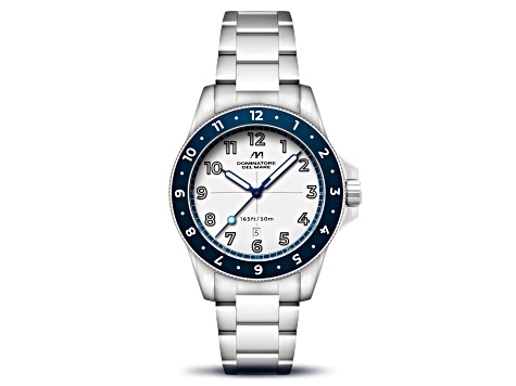 Dominatore Del Mare Bandiera White Dial White Bezel White Stainless Steel Band Japan Quartz Watch