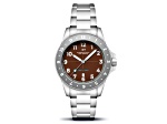 Dominatore Del Mare Bandiera Brown Dial White Bezel White Stainless Steel Band Japan Quartz Watch