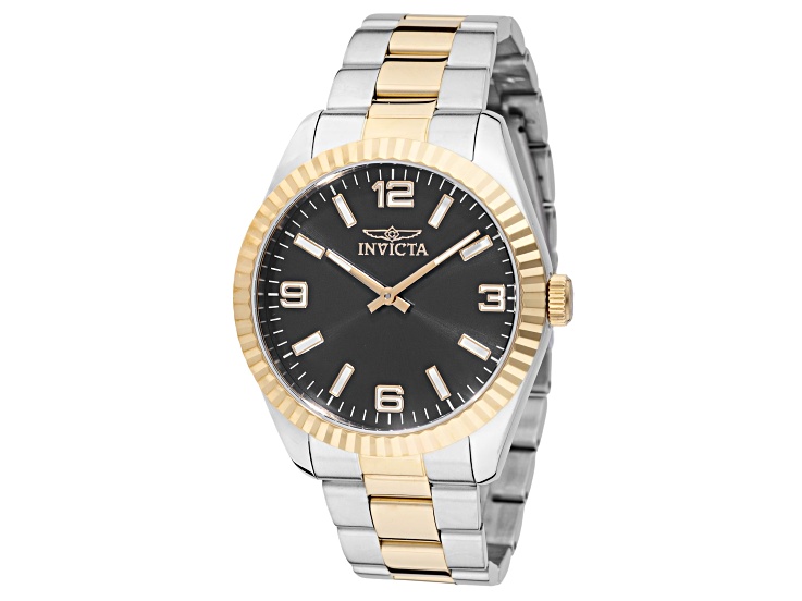 Invicta Men's Specialty 43mm Black Dial Stainless Steel Bracelet Quartz Watch