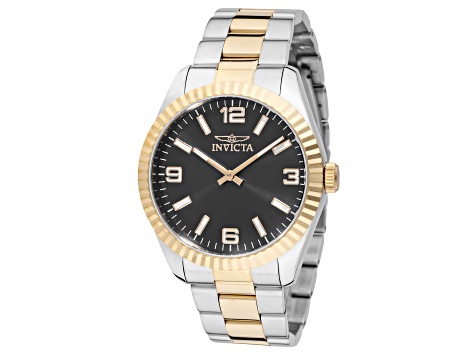 Invicta Men's Specialty 43mm Black Dial Stainless Steel Bracelet Quartz Watch