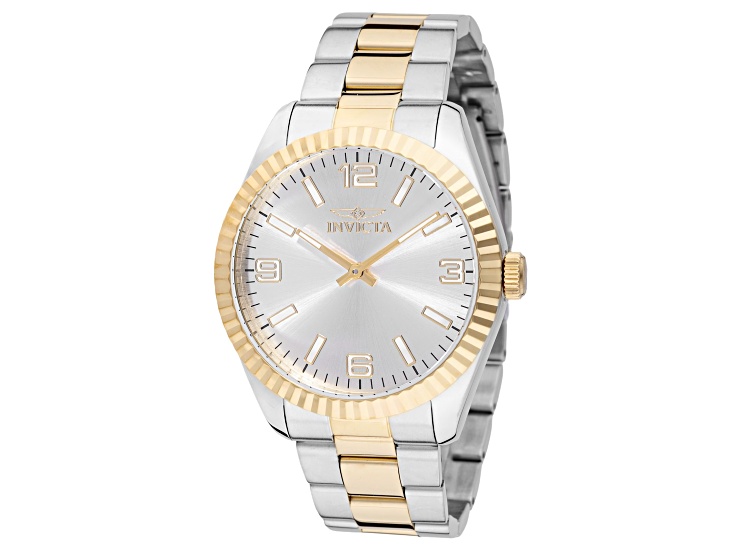 Invicta Men's Specialty 43mm Silver Dial Stainless Steel Bracelet Quartz Watch