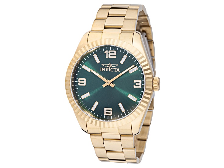 Invicta Men's Specialty 43mm Green Dial Stainless Steel Bracelet Quartz Watch