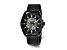 Mason Stainless Steel Black IP Skeleton Movement Mesh Watch