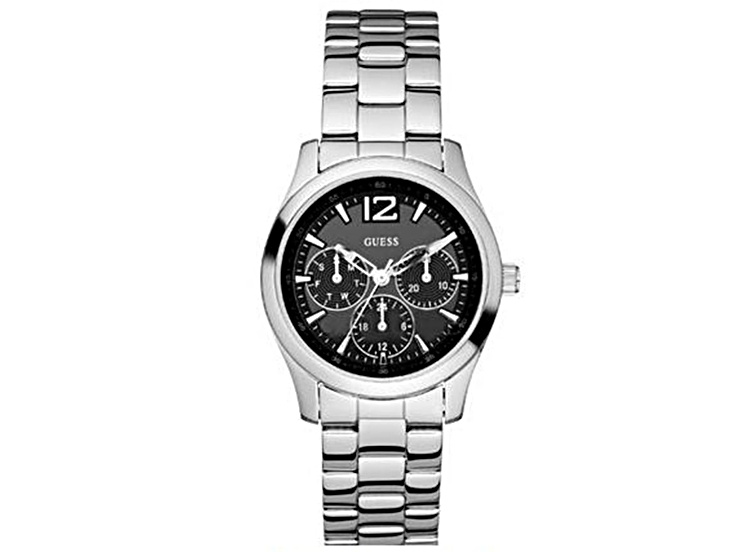 Guess Veranda 36mm Stainless Steel Bracelet Black Dial Multi-function Quartz Watch