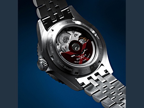 Duxot Atlantica Skeleton Diver Purple Dial White Bezel White