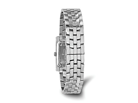Ladies Charles Hubert Solid Stainless Steel Black Dial 20x25mm Watch