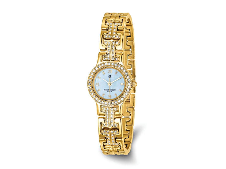 Charles Hubert Gold-finish MOP Dial with 4 Color Bezels Watch