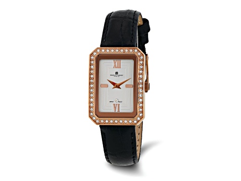 Charles Hubert Ladies Rose IP Plated Stainless White Dial Watch