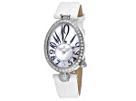 Christian Van Sant Women's Florentine White Leather Strap Watch