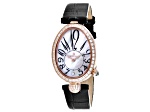 Christian Van Sant Women's Florentine Black Leather Strap Watch