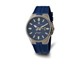 Charles Hubert Gun Metal IP-plated Stainless Steel Blue Dial Watch