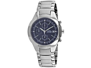 Hush Puppies Classic 46mm Stainless Steel Bracelet Blue Dial Chronograph Quartz Watch