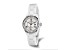 Ladies Charles Hubert Crystal Bezel White Ceramic Watch