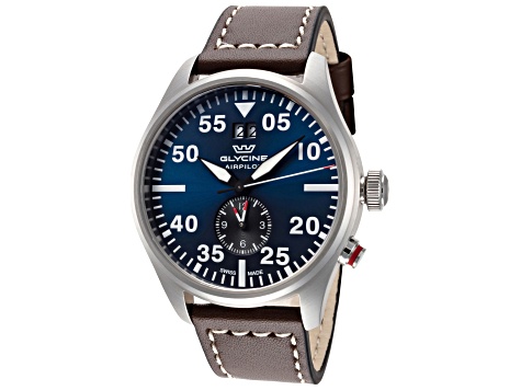 Glycine Men's Airpilot Dual Time 44mm Quartz Watch