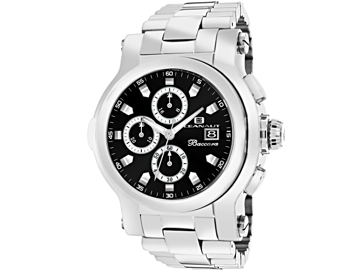 Oceanaut Men's Baccara XL Black Dial, Stainless Steel Watch