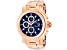 Oceanaut Men's Baccara XL Blue Dial, Rose Stainless Steel Watch