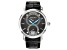 Mathey Tissot Men's Retrograde 1886 Black Dial, Black Leather Strap Watch