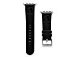 Gametime MLB Arizona Diamondbacks Black Leather Apple Watch Band (38/40mm S/M). Watch not included.