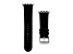 Gametime MLB Chicago Cubs Black Leather Apple Watch Band (38/40mm S/M). Watch not included.