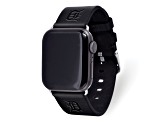 Gametime MLB Detroit Tigers Black Leather Apple Watch Band (38/40mm S/M). Watch not included.
