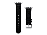 Gametime MLB San Diego Padres Black Leather Apple Watch Band (38/40mm S/M). Watch not included.