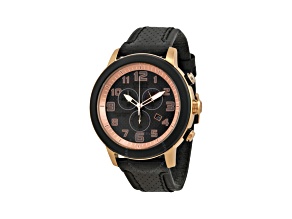 Citizen Men's Drive Black Dial Chronograph Black Leather Watch