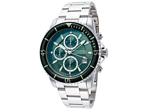 Thomas Earnshaw Men's Admiral 43mm Quartz Green Dial Stainless Steel Watch