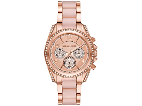 Michael Kors Women's Blair Rose Dial Rose and Blush Link Watch