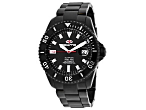 Seapro Men's Scuba 200  Black Dial, Black Stainless Steel Watch