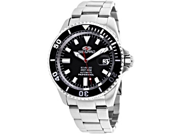 Picture of Seapro Men's Scuba 200 Black Dial and Bezel, Stainless Steel Watch
