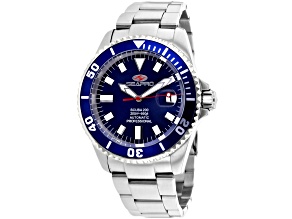 Seapro Men's Scuba 200 Blue Dial and Bezel, Stainless Steel Watch