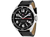 Tommy Hilfiger Men's Casual Sport Black Leather Strap Watch