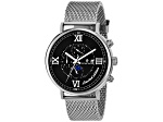 Christian Van Sant Men's Somptueuse LTD Black Dial, Stainless Steel mesh Watch
