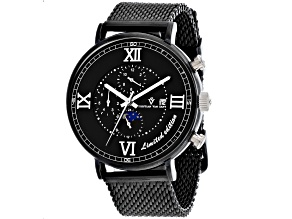 Christian Van Sant Men's Somptueuse LTD Black Dial, Black Stainless Steel mesh Watch