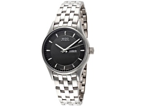 Mido Women's Belluna Black Dial Stainless Steel Watch