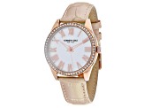 Kenneth Cole Women's Classic Mother-Of-Pearl Dial Tan Leather Strap Watch