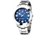 Nautica Pacific Beach Men's 43mm Quartz Stainless Steel Watch, Blue Dial