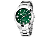 Nautica Pacific Beach Men's 43mm Quartz Stainless Steel Watch, Green Dial