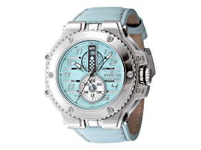 Invicta Invicta Racing Downforce 55.83mm Turquoise Color Dial Leather Strap Quartz Watch