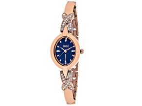 Jivago Women's Via Blue Dial Rose Stainless Steel Watch