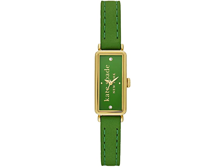 Kate Spade Rosedale 32mm Green Leather Strap Green Dial  display picture 2