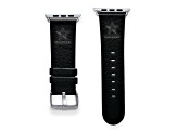 Gametime Dallas Cowboys Leather Band fits Apple Watch (42/44mm S/M Black). Watch not included.