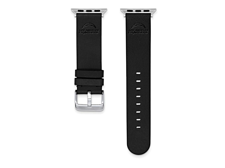 Gametime Los Angeles Chargers Leather Band fits Apple Watch (42/44mm S/M Black). Watch not included.