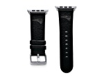 Gametime New England Patriots Leather Band fits Apple Watch (42/44mm S/M Black). Watch not included.