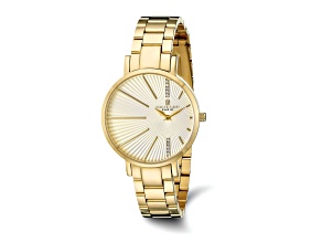 Charles Hubert Ladies IP Plated Stainless Steel Champagne Dial Watch