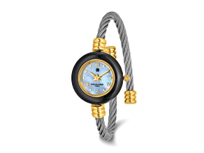 Charles Hubert Gold-finish 7 Color Bezels Stainless Steel Bangle Watch